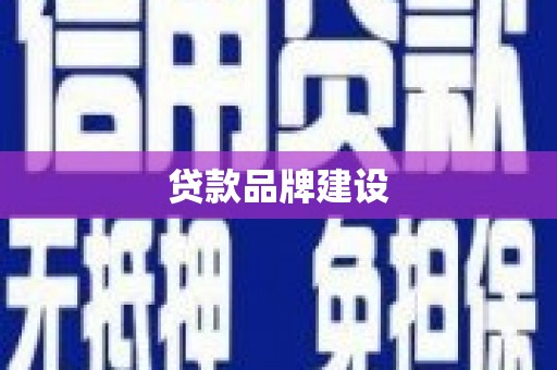 稻城贷款品牌建设