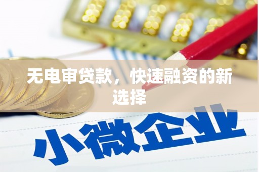 南化无电审贷款，快速融资的新选择