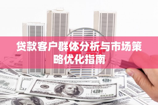 蚌埠贷款客户群体分析与市场策略优化指南