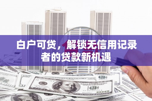 海南白户可贷，解锁无信用记录者的贷款新机遇