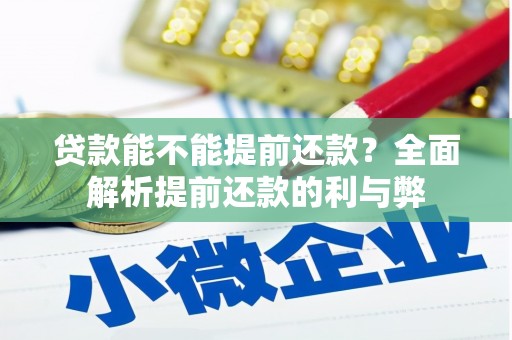 清河贷款能不能提前还款？全面解析提前还款的利与弊