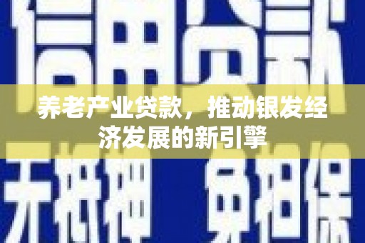 西青养老产业贷款，推动银发经济发展的新引擎