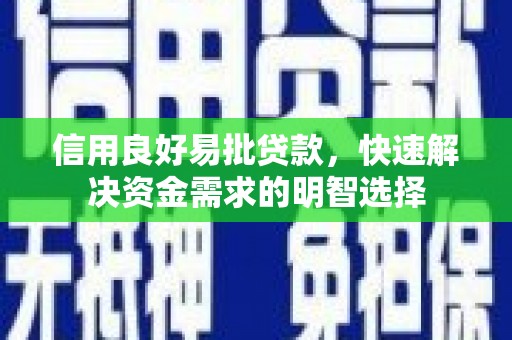 桃江信用良好易批贷款，快速解决资金需求的明智选择