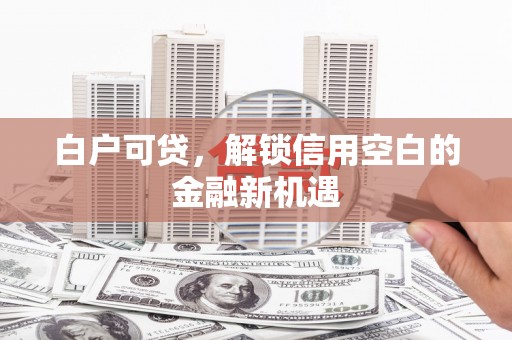 高平白户可贷，解锁信用空白的金融新机遇