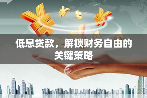 无极低息贷款，解锁财务自由的关键策略