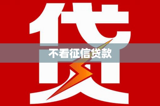 新洲不看征信贷款